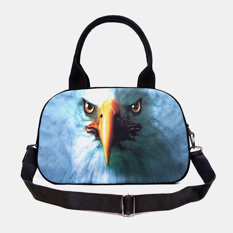 Mujeres Lienzo 3d Tridihombreional Lindo Gato Animal-estampado Casual Dibujos Animados Bolso Bandolera Bolso Satchel