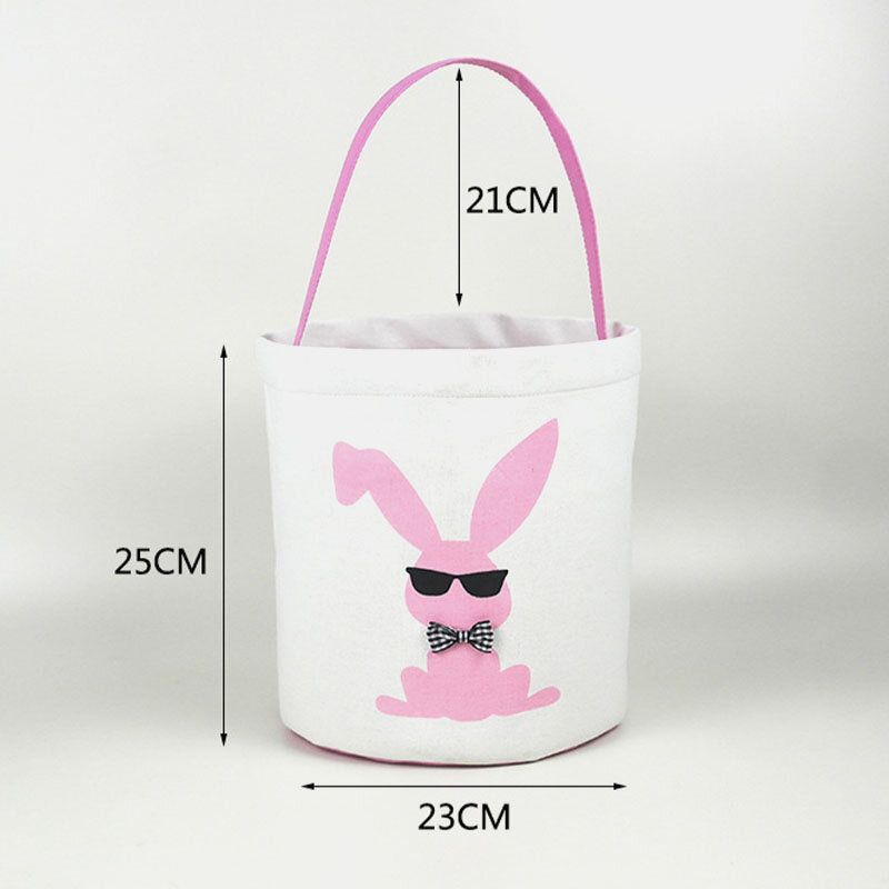 Mujeres Lona Lindo Conejo Huevos De Colores Feliz Pascua Bolso Satchel Bolsa Bolsa De Regalo