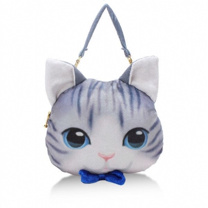 Mujeres Lovely Cat Bowknot Crossbody Bolsos Bolsos Monedero Cremallera Cartera Titular De La Tarjeta