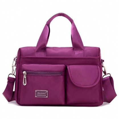 Mujeres Nylon Bolsillos Múltiples Con Cremallera Bolsos De Mano Bolsos De Hombro Casuales Bolsos Cruzados Impermeables