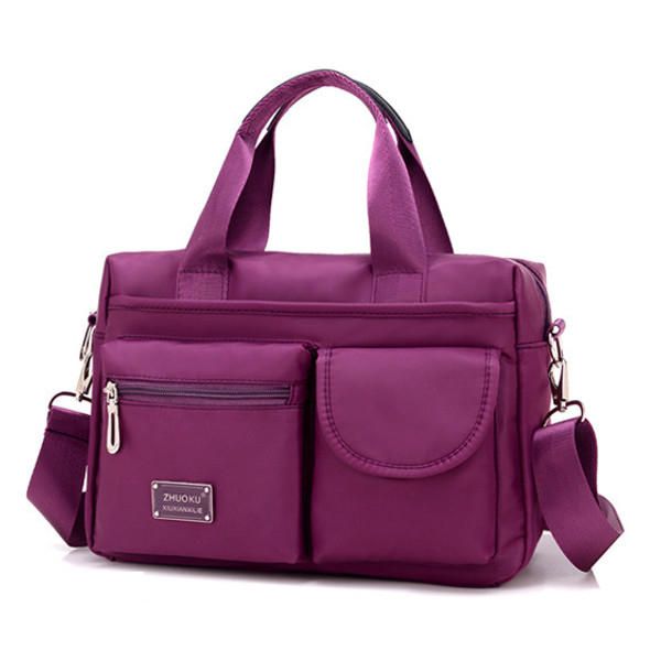 Mujeres Nylon Bolsillos Múltiples Con Cremallera Bolsos De Mano Bolsos De Hombro Casuales Bolsos Cruzados Impermeables