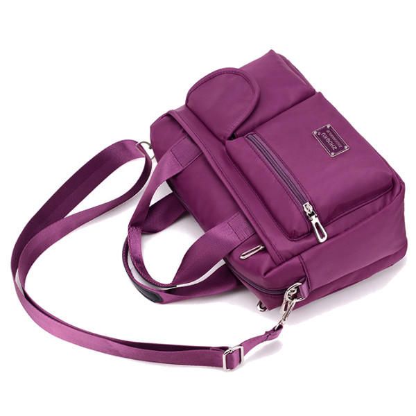 Mujeres Nylon Bolsillos Múltiples Con Cremallera Bolsos De Mano Bolsos De Hombro Casuales Bolsos Cruzados Impermeables