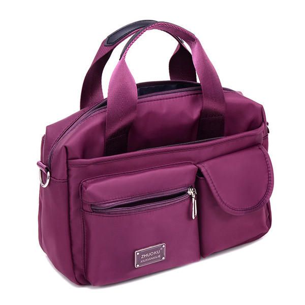 Mujeres Nylon Bolsillos Múltiples Con Cremallera Bolsos De Mano Bolsos De Hombro Casuales Bolsos Cruzados Impermeables