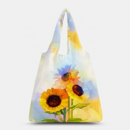 Mujeres Nylon Tie Dye Estampado De Girasol Bolso De Verano Bolso De Hombro Bolso De Mano