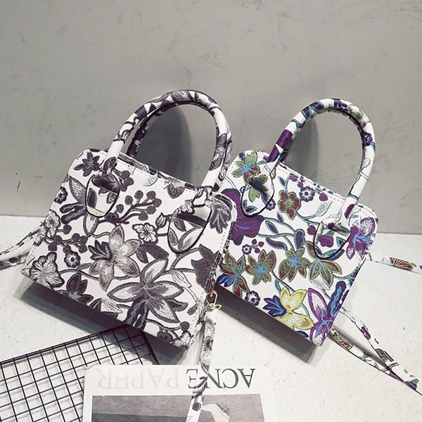 Mujeres Pu Cuero Floral Moda Casual Vintage Bolso Bandolera Bolso Bandolera