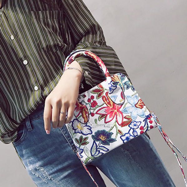 Mujeres Pu Cuero Floral Moda Casual Vintage Bolso Bandolera Bolso Bandolera