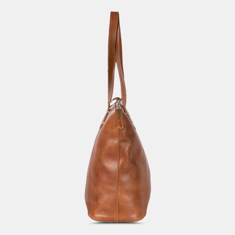 Mujeres Pu Cuero De Gran Capacidad Vintage 15.6 Pulgadas Bolso Para Computadora Portátil Bolsos De Hombro Bolsos