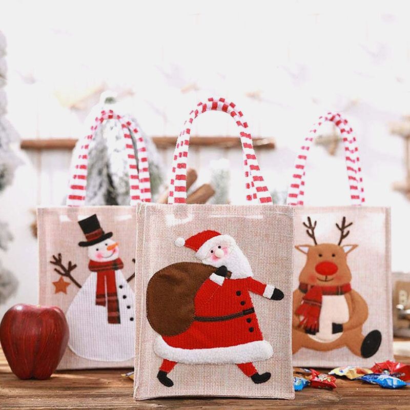 Niño Adulto Dibujos Animados Lindo Festivo Navidad Bolsa De Dulces Bolsa De Regalo Bolsa De Compras Bolso