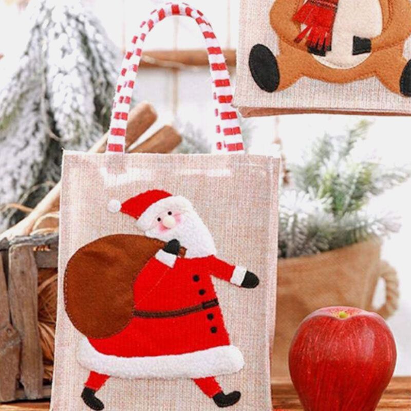 Niño Adulto Dibujos Animados Lindo Festivo Navidad Bolsa De Dulces Bolsa De Regalo Bolsa De Compras Bolso