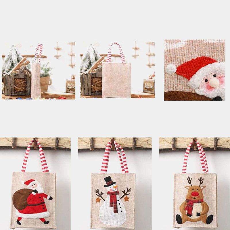 Niño Adulto Dibujos Animados Lindo Festivo Navidad Bolsa De Dulces Bolsa De Regalo Bolsa De Compras Bolso