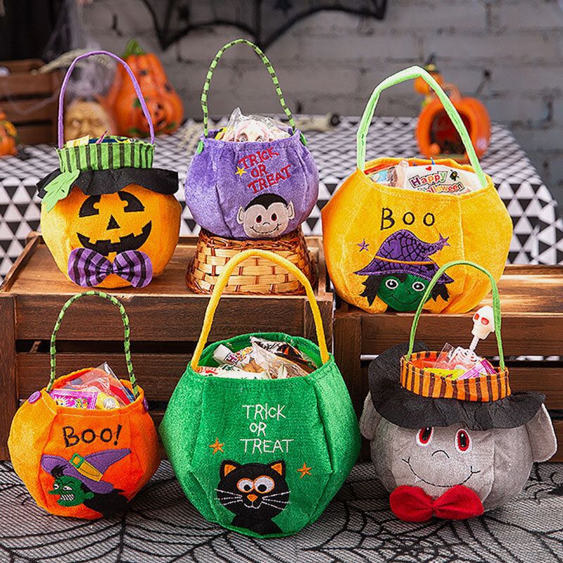 Patrón De Estilo De Halloween Para Niños Casual Salir Candy Sugar Carry Bag Bolso