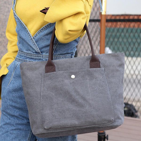 Vintage Simple Wild Tote Bags Bolsos De Alta Capacidad Para Mujer