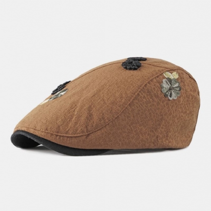 Algodón Unisex Estilo Étnico Personalidad Informal Visera Solar Sombrero Plano Sombrero Delantero Sombrero De Boina