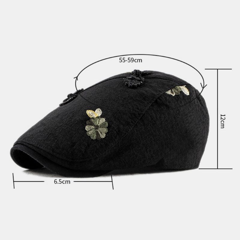 Algodón Unisex Estilo Étnico Personalidad Informal Visera Solar Sombrero Plano Sombrero Delantero Sombrero De Boina