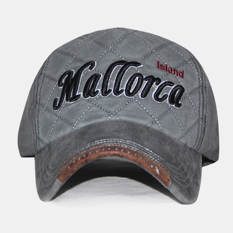 Algodón Unisex Hecho Viejo Patrón De Bordado Lavado Sombrero De Sol Informal Sombrero De Béisbol