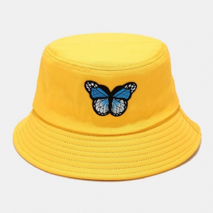 Algodón Unisex Patrón De Mariposa Verano Al Aire Libre Sunvisor Pareja Sombrero Sombrero De Cubo