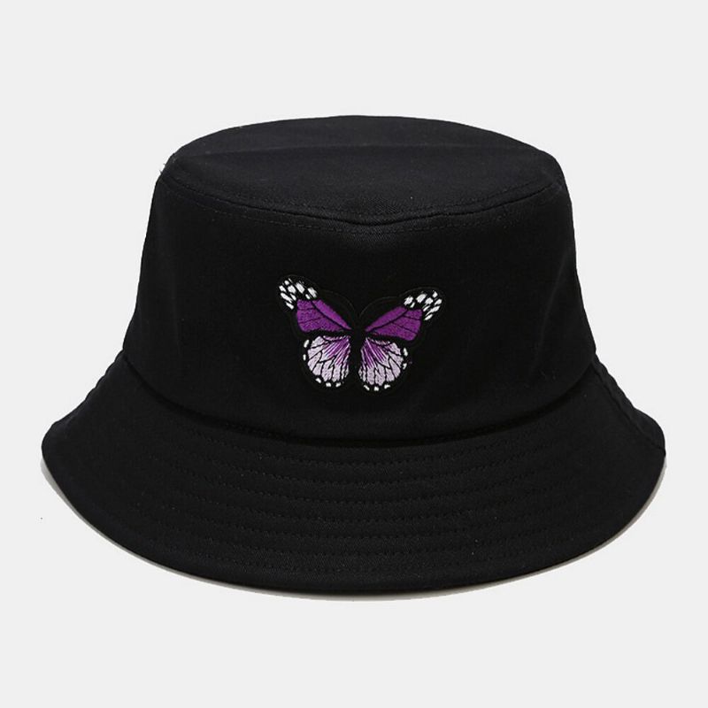 Algodón Unisex Patrón De Mariposa Verano Al Aire Libre Sunvisor Pareja Sombrero Sombrero De Cubo