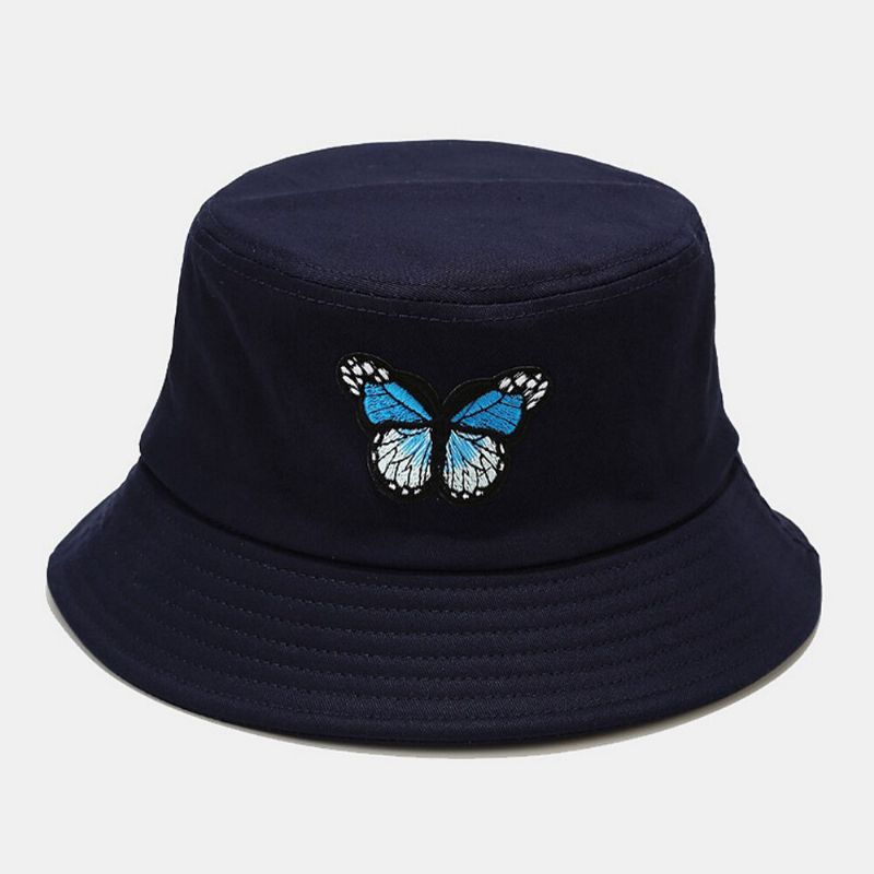 Algodón Unisex Patrón De Mariposa Verano Al Aire Libre Sunvisor Pareja Sombrero Sombrero De Cubo