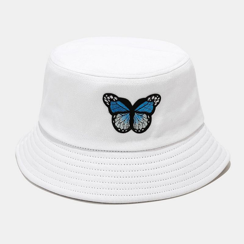 Algodón Unisex Patrón De Mariposa Verano Al Aire Libre Sunvisor Pareja Sombrero Sombrero De Cubo