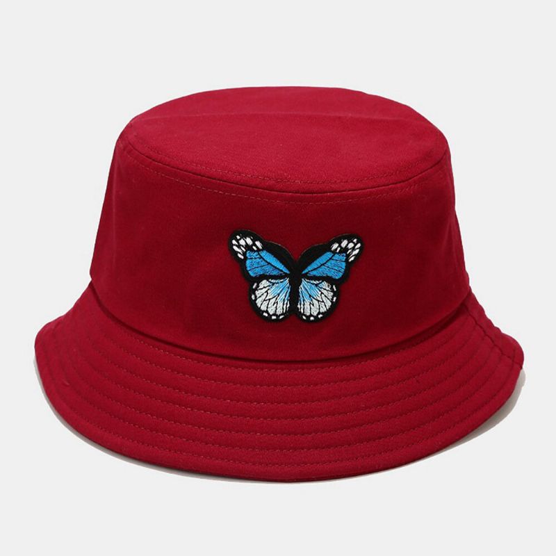 Algodón Unisex Patrón De Mariposa Verano Al Aire Libre Sunvisor Pareja Sombrero Sombrero De Cubo