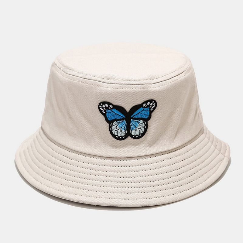 Algodón Unisex Patrón De Mariposa Verano Al Aire Libre Sunvisor Pareja Sombrero Sombrero De Cubo