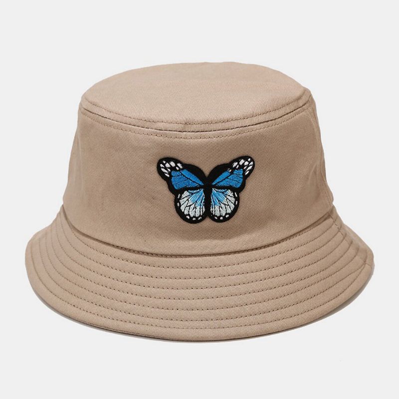 Algodón Unisex Patrón De Mariposa Verano Al Aire Libre Sunvisor Pareja Sombrero Sombrero De Cubo