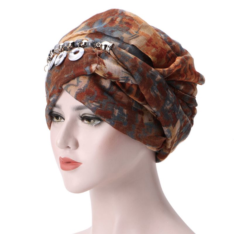 Bufanda De Collar De Hilo De Bali Para Mujer Corbata Étnica Gorro De Turbante Bufanda De Abrigo Árabe