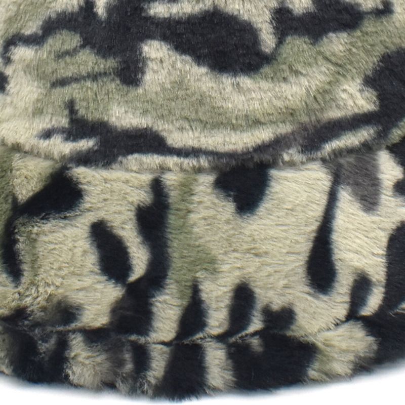 Camuflaje De Teñido Anudado De Felpa Unisex Mantener Caliente Moda Casual Pareja Sombrero Sombrero De Cubo