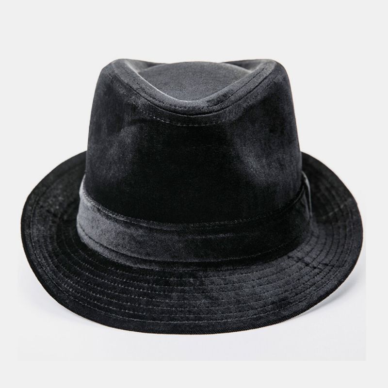 Cena De Moda Vintage Unisex Sombrero De Copa De Ala Ancha De Todo Fósforo Sombrero De Jazz Sombrero Fedora