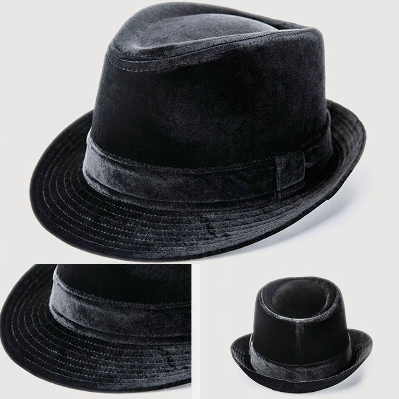 Cena De Moda Vintage Unisex Sombrero De Copa De Ala Ancha De Todo Fósforo Sombrero De Jazz Sombrero Fedora