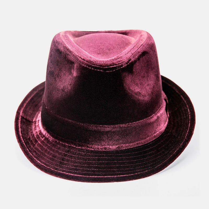 Cena De Moda Vintage Unisex Sombrero De Copa De Ala Ancha De Todo Fósforo Sombrero De Jazz Sombrero Fedora