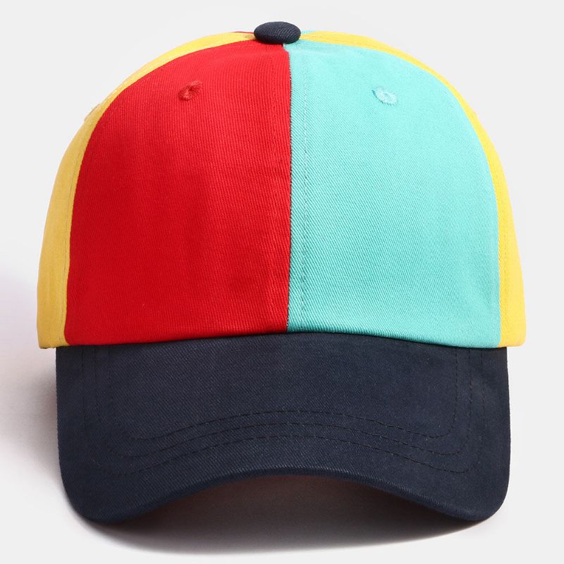 Collrown Men Letter Bordado Parche Multicolor Patchwork Sunshade Gorra De Béisbol Ajustable