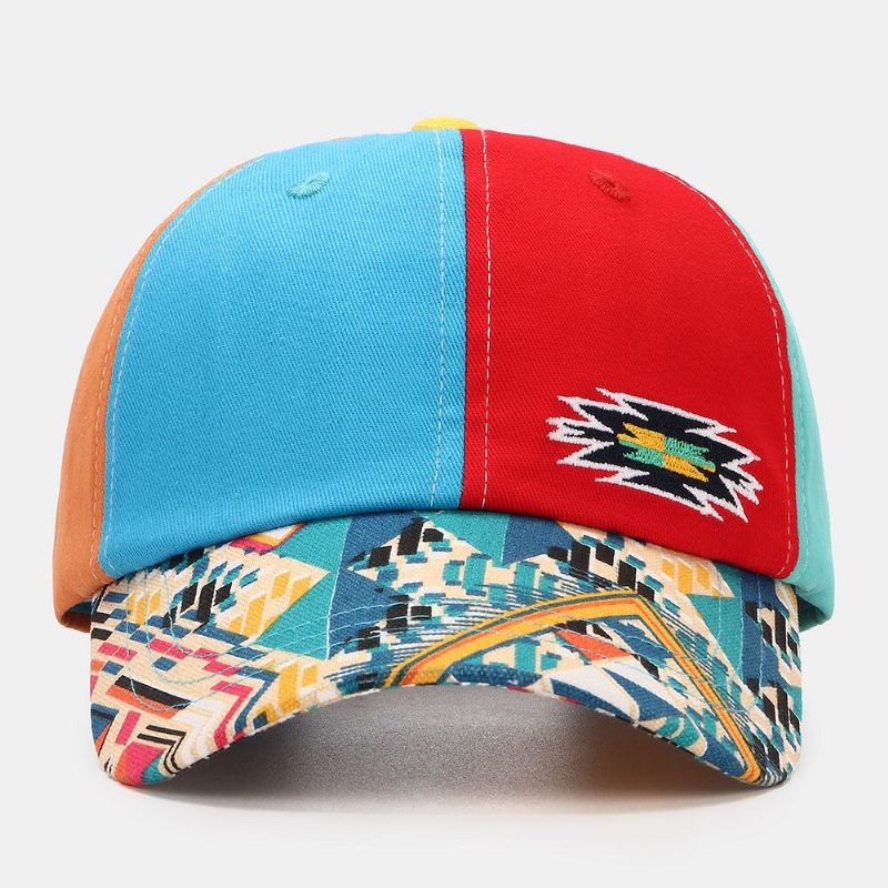 Collrown Men Patchwork Multicolor Ajustable Transpirable Moda Sombrilla Sombrero De Béisbol