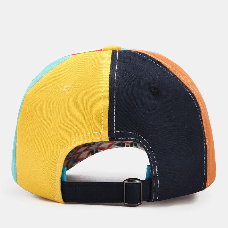 Collrown Men Patchwork Multicolor Ajustable Transpirable Moda Sombrilla Sombrero De Béisbol