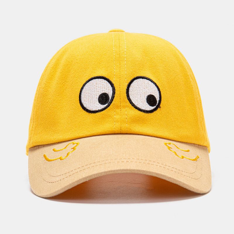 Collrown Unisex Cartoon Face Pattern Fashion Young Curve Brim Sunshade Baseball Hat