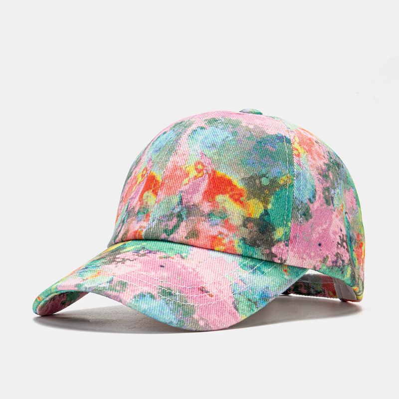 Collrown Unisex Color Graffiti Fashion Young Curve Brim Sunshade Gorra De Béisbol