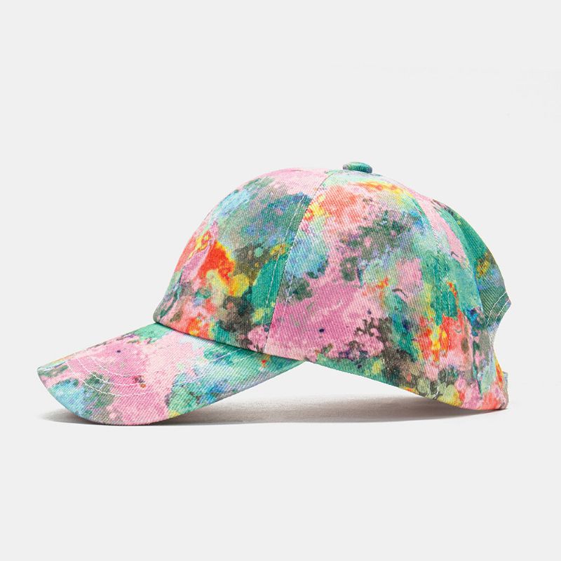 Collrown Unisex Color Graffiti Fashion Young Curve Brim Sunshade Gorra De Béisbol