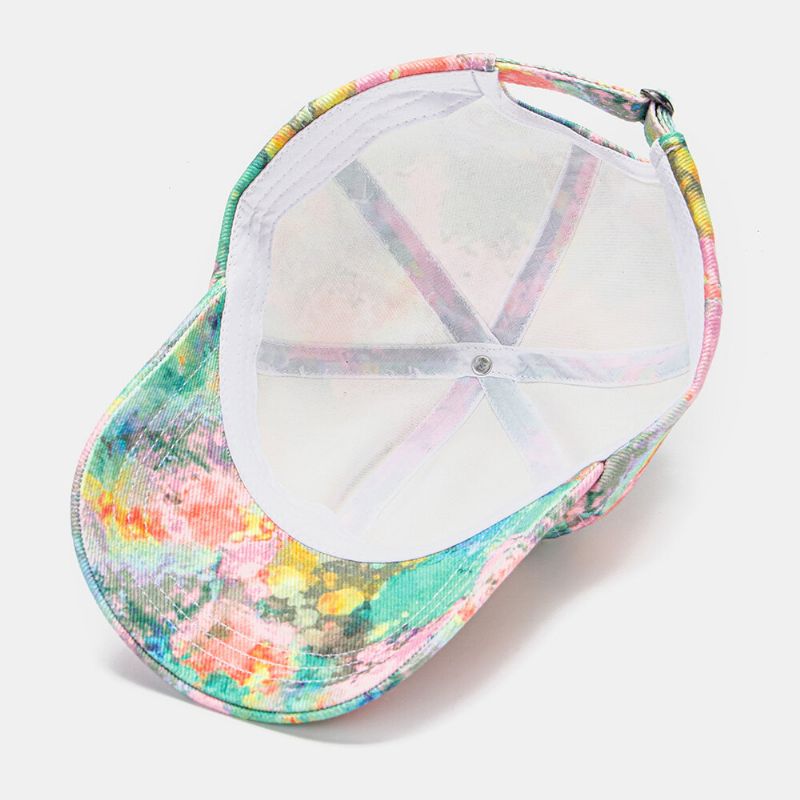 Collrown Unisex Color Graffiti Fashion Young Curve Brim Sunshade Gorra De Béisbol