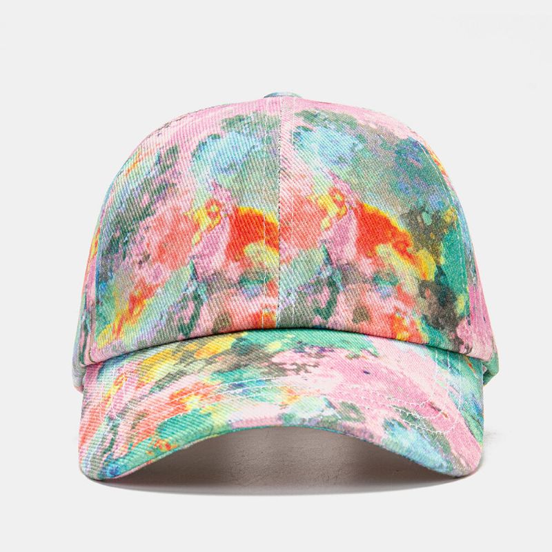 Collrown Unisex Color Graffiti Fashion Young Curve Brim Sunshade Gorra De Béisbol