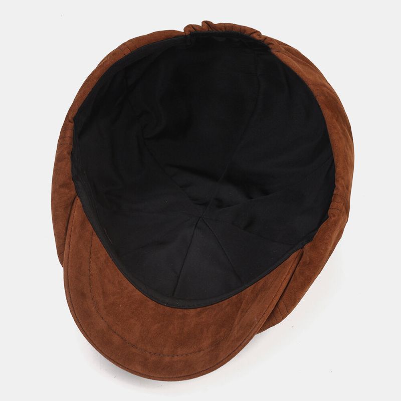 Collrown Unisex Corduroy Soft Retro Casual All-match Octagonal Hat Newsboy Hat Boina Sombrero