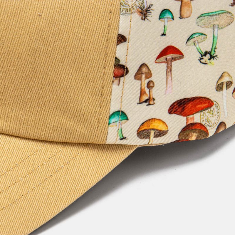 Collrown Unisex Mushroom Patch Pattern Patchwork Personalidad De La Moda Sombrero De Béisbol Con Sombrilla