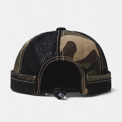 Collrown Unisex Patrón De Camuflaje Malla Transpirable Gorro Sin Ala Informal Sombrero De Propietario Sombrero De Calavera