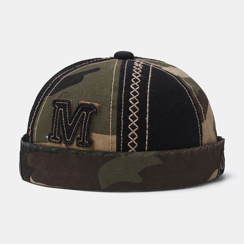 Collrown Unisex Patrón De Camuflaje Malla Transpirable Gorro Sin Ala Informal Sombrero De Propietario Sombrero De Calavera