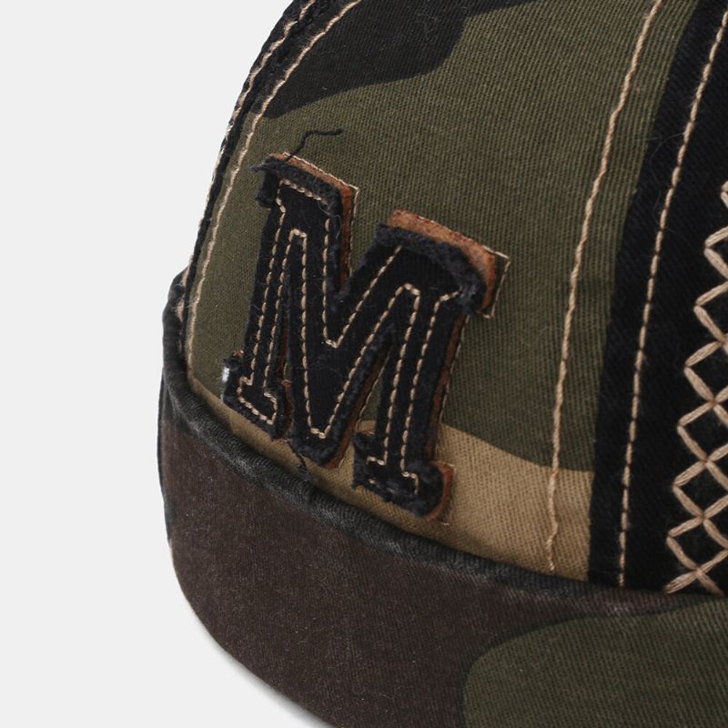 Collrown Unisex Patrón De Camuflaje Malla Transpirable Gorro Sin Ala Informal Sombrero De Propietario Sombrero De Calavera