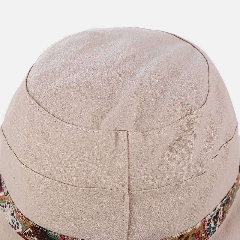 Gorra Anti-uv Plegable Multiusos Para Mujer Sombrero De Playa Con Estampado De Sol Sombrero De Ala Ancha De Algodón Para Mujer Elegantes Sombreros De Verano