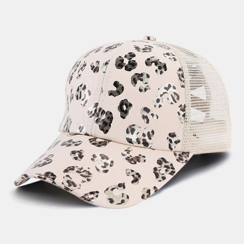 Gorra De Béisbol Ajustable Con Abertura Trasera Transpirable De Malla Con Patrón De Rayas De Colores Unisex