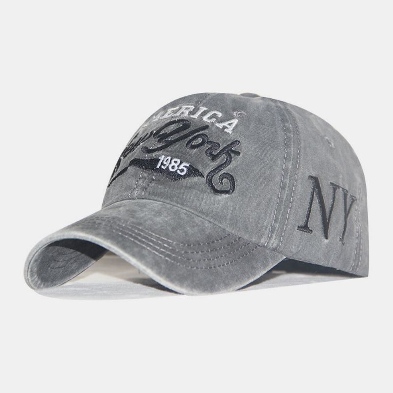 Gorra De Béisbol Clásica Informal Con Letras Bordadas De Algodón Para Hombres