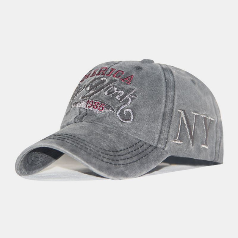 Gorra De Béisbol Clásica Informal Con Letras Bordadas De Algodón Para Hombres