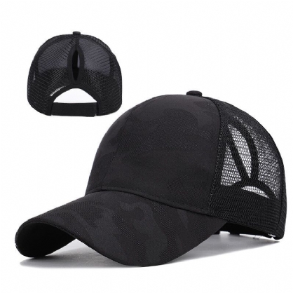 Gorra De Béisbol Con Cola De Caballo Deportiva De Moda De Verano Para Mujer Nueva Gorra De Béisbol Con Bollo Desordenado Para Mujer