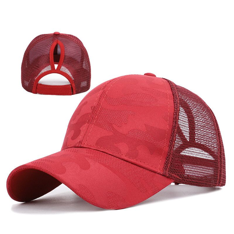 Gorra De Béisbol Con Cola De Caballo Deportiva De Moda De Verano Para Mujer Nueva Gorra De Béisbol Con Bollo Desordenado Para Mujer